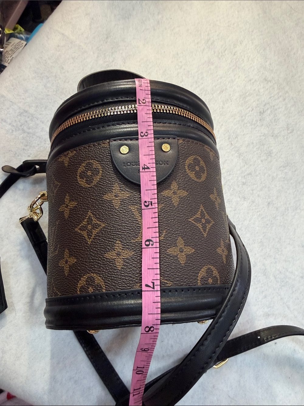 Monogram Mini lv Vanity Bag in Brown and Gold - Picture 7 of 9